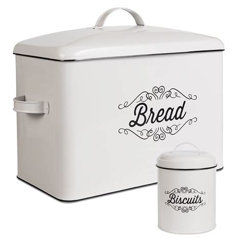 farmhouse metal bread box|bread box kitchen countertop.